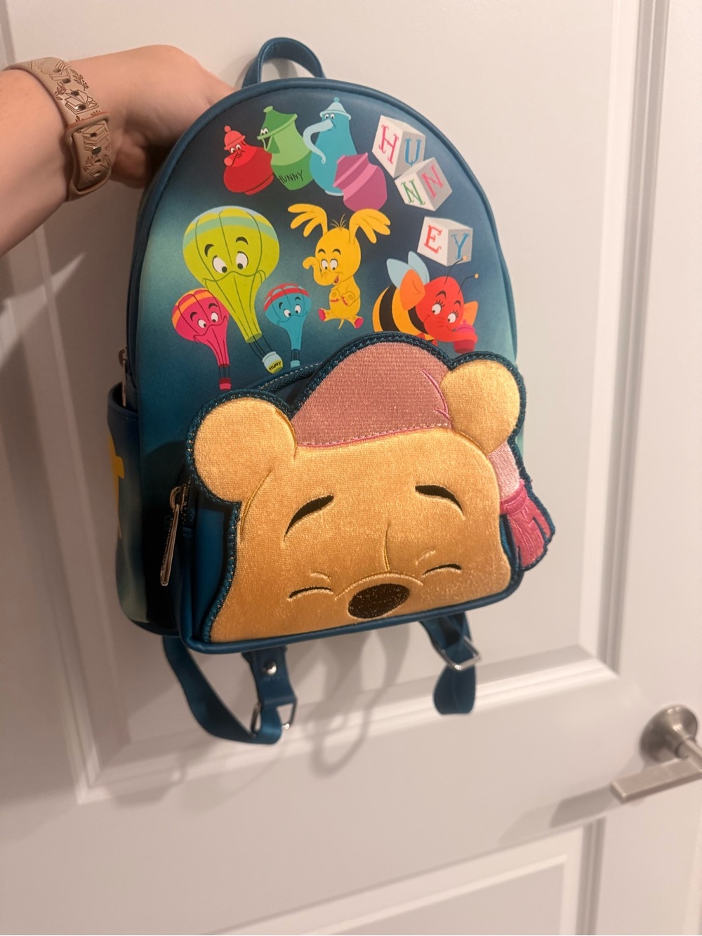 Disney Loungefly Winnie the Pooh Teal Character Mini Backpack